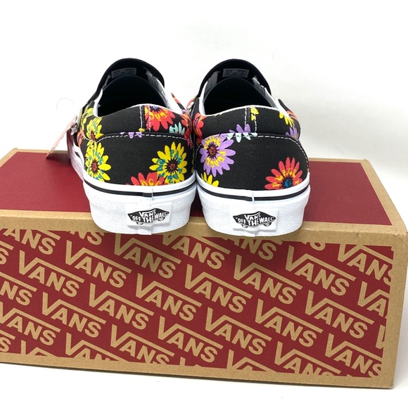VANS Classic Slip On Low Top Floral Black Women Canvas Size Sneakers VN0A5JMHNX0 - Picture 6 of 12